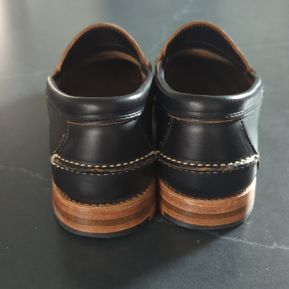 Rancourt & Co. Black Leather Pinch Penny Loafers - 10 D - Picture 3 of 11